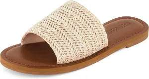 CUSHIONAIRE Women's Carly slide Sandal with Memory Foam