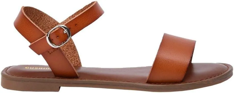 CUSHIONAIRE Women's Clara One Band Ankle Strap Sandal  Memory Foam, Wide Widths Available