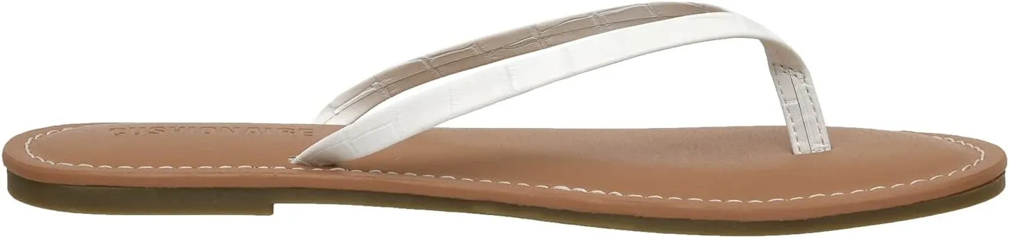 CUSHIONAIRE Women's Cora Flat Flip Flop Sandal with  Comfort