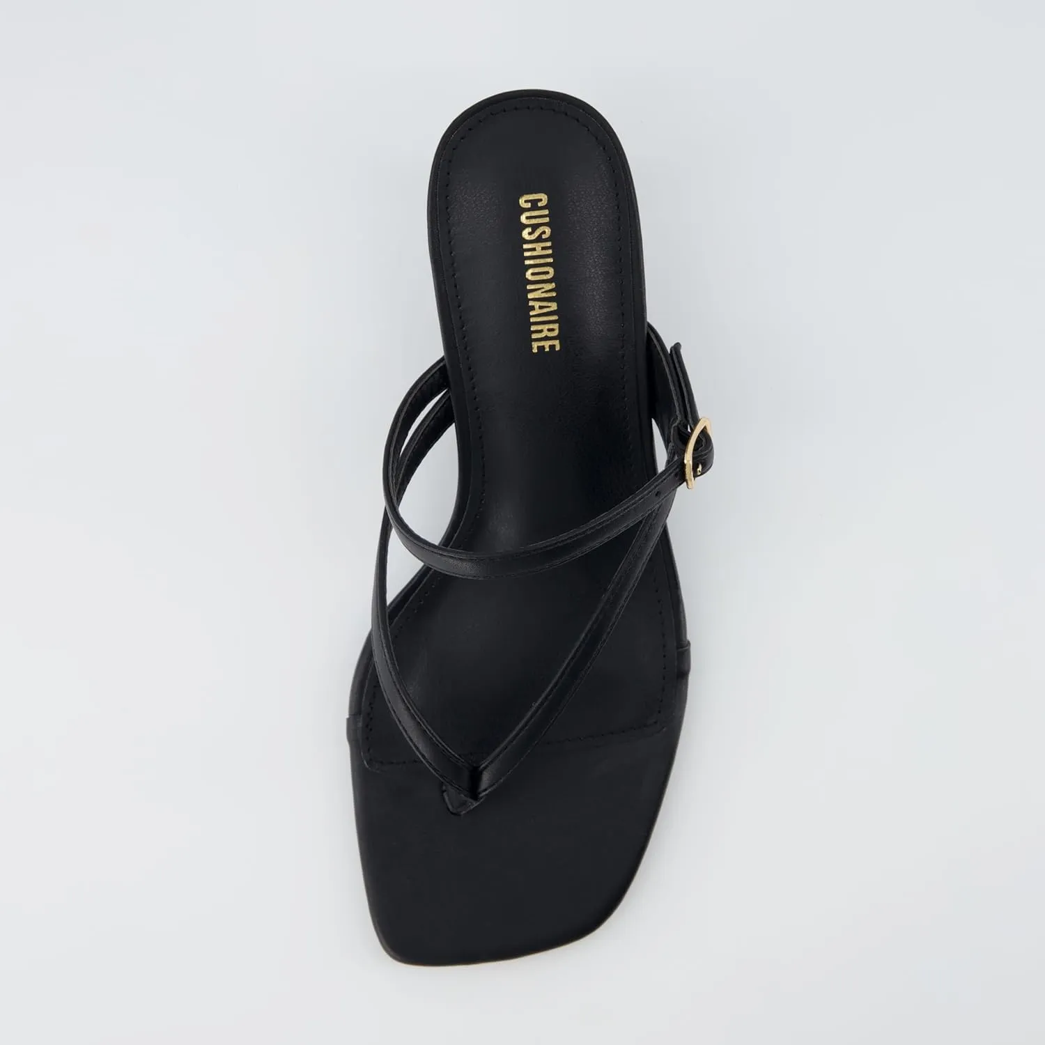 CUSHIONAIRE Women's Madrid Strappy Kitten Heel Sandals  Memory Foam, Wide Widths Available