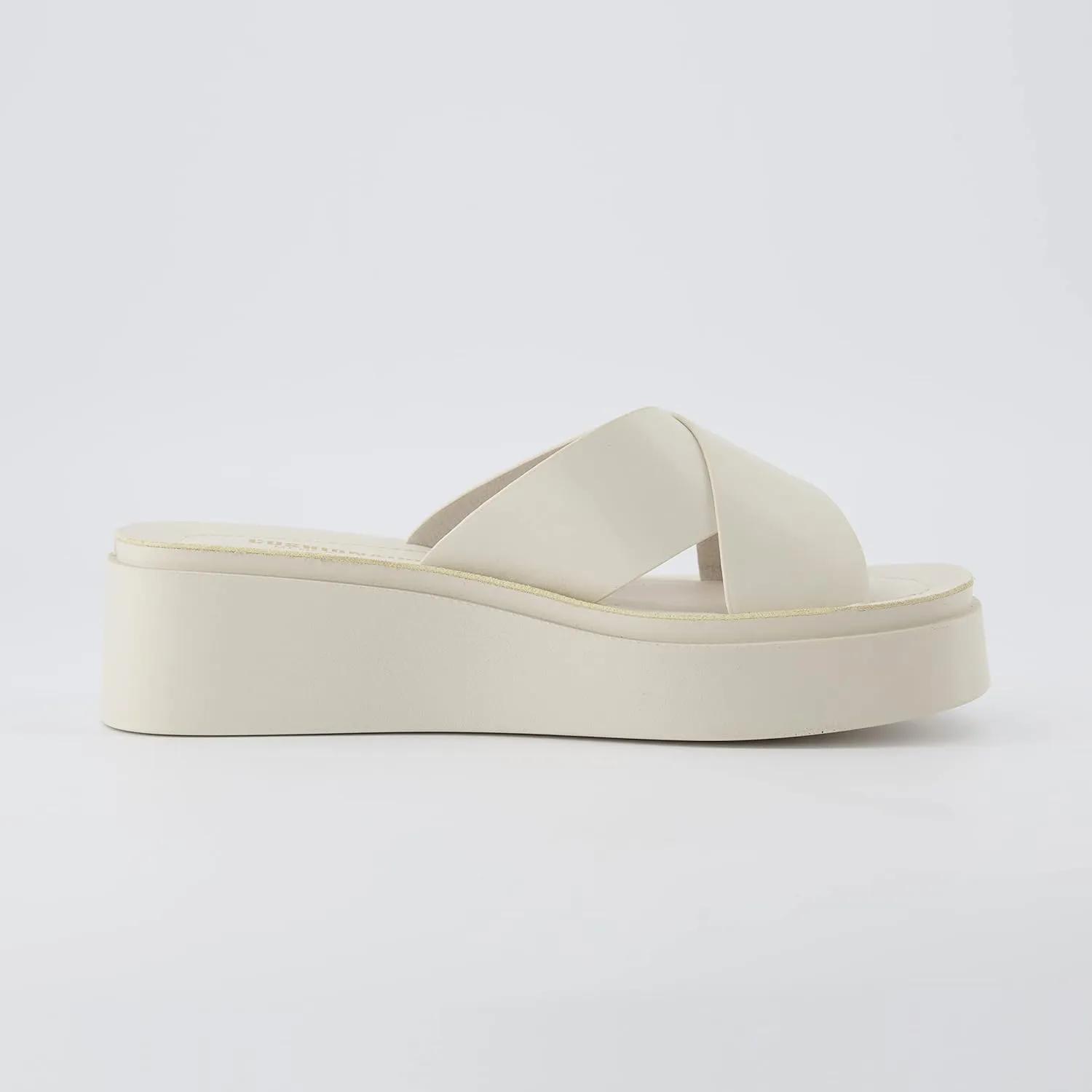 CUSHIONAIRE Women's Pepe crossband platform sandal with  Memory Foam