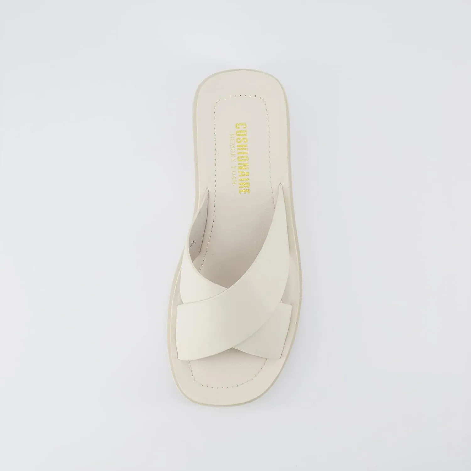 CUSHIONAIRE Women's Pepe crossband platform sandal with  Memory Foam