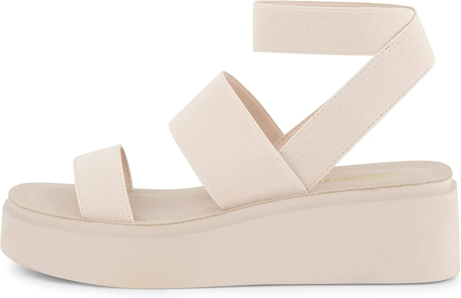 CUSHIONAIRE Women's Pixar stretch platform sandal with  Memory Foam