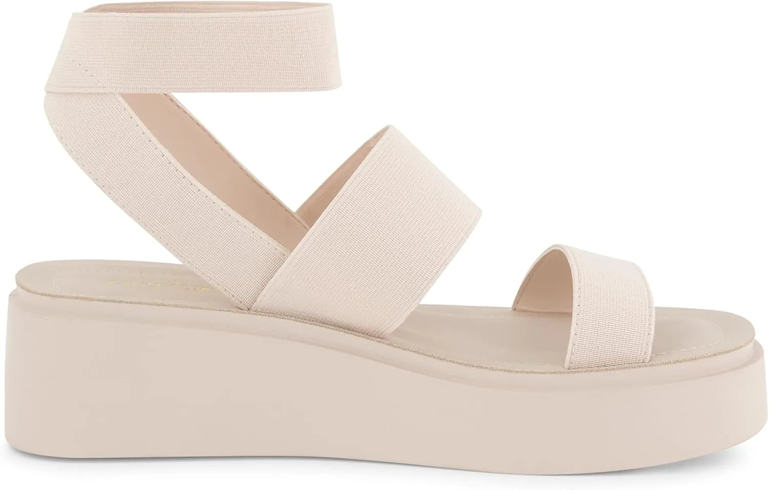 CUSHIONAIRE Women's Pixar stretch platform sandal with  Memory Foam