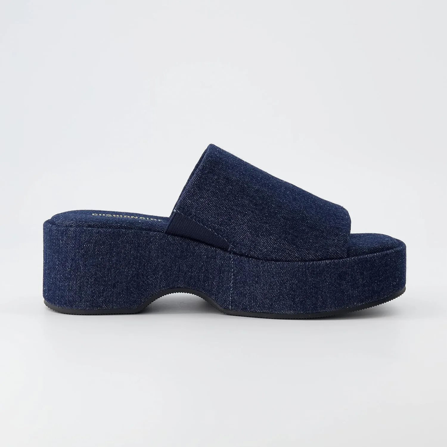 CUSHIONAIRE Women's Spin one band platform sandal with  Memory Foam