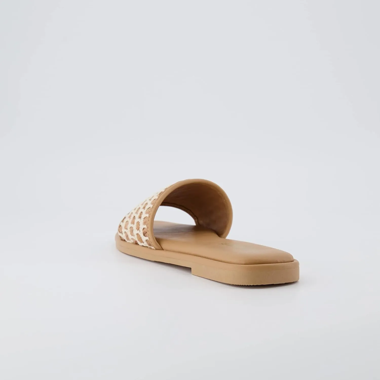 CUSHIONAIRE Women's Taffy crochet cork slide sandal  Memory Foam, Wide Widths Available