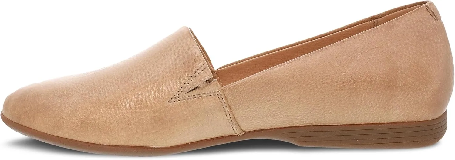 Dansko Larisa Slip-On Flats for Women - Comfotable Flat Shoes with Arch Support - Versatile Casual to Dressy Footwear - Lightweight Rubber Outsole