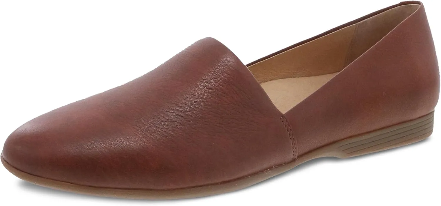 Dansko Larisa Slip-On Flats for Women - Comfotable Flat Shoes with Arch Support - Versatile Casual to Dressy Footwear - Lightweight Rubber Outsole