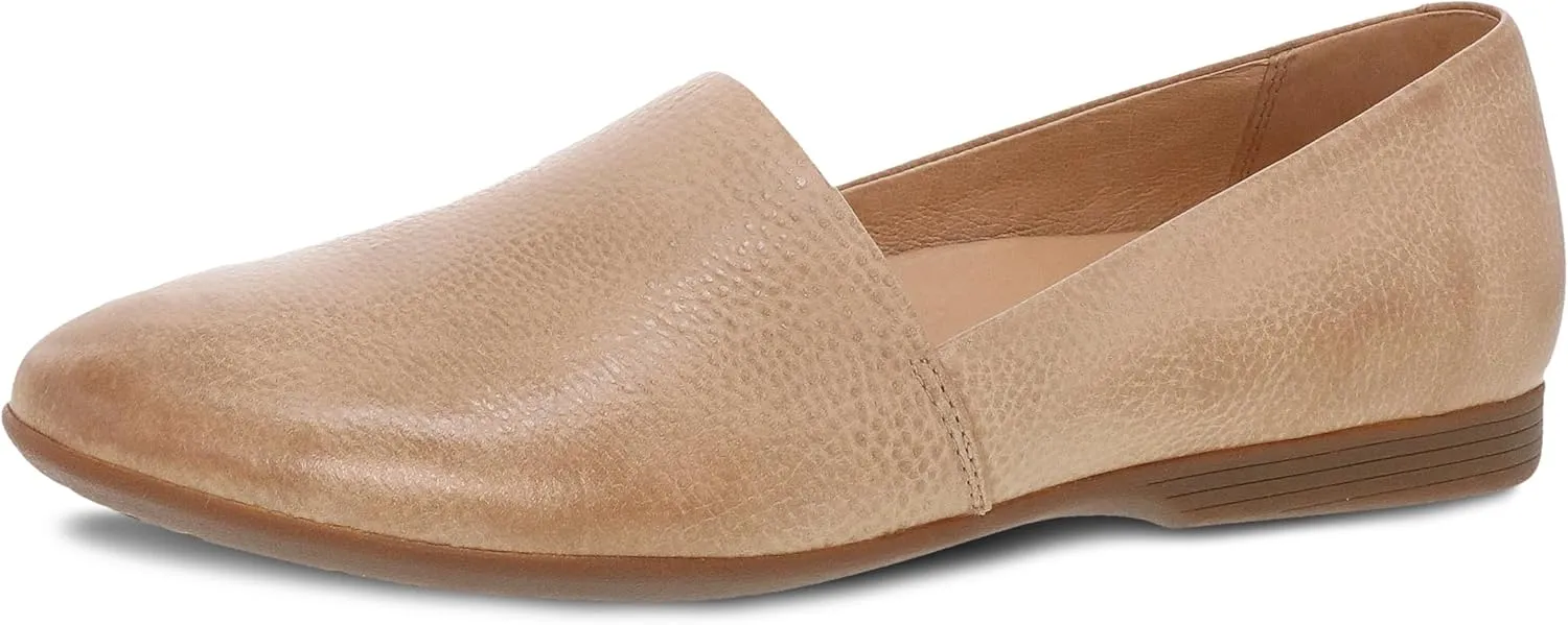 Dansko Larisa Slip-On Flats for Women - Comfotable Flat Shoes with Arch Support - Versatile Casual to Dressy Footwear - Lightweight Rubber Outsole