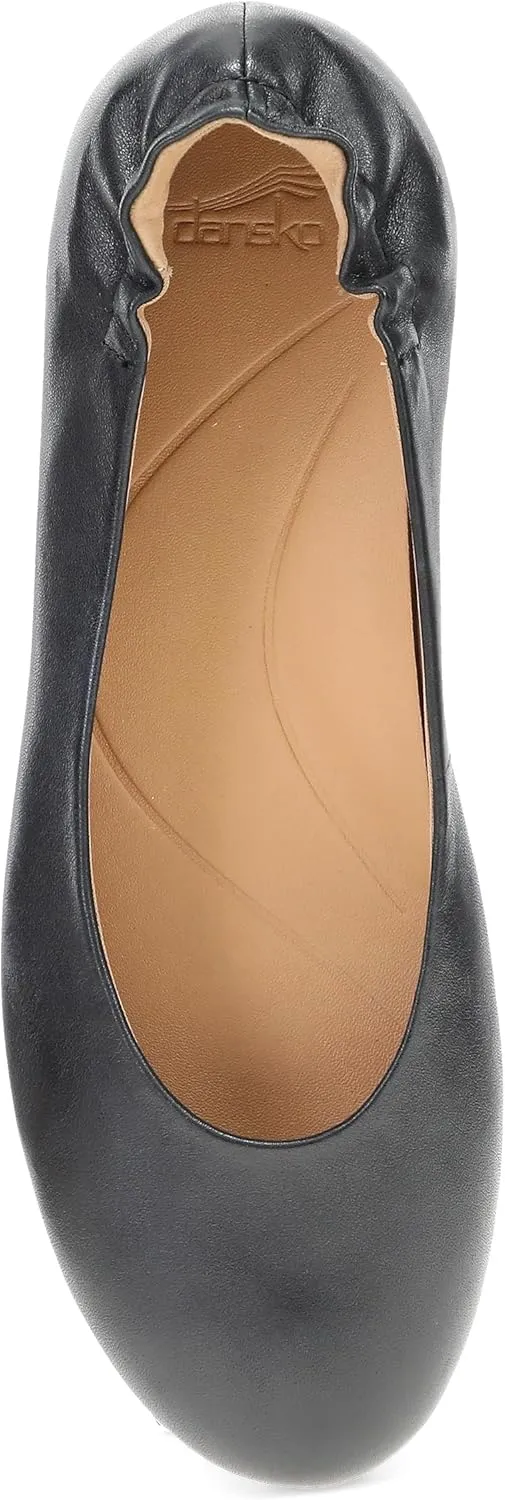 Dansko Mollie Slip-On Ballerina Flats for Women – Built-in Wedge with Arch Support – Versatile Casual to Dressy Footwear – Lightweight Rubber Outsole