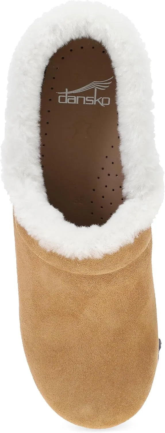Dansko Pro Cozy Slip-On Clogs for Women - Rocker Sole and Arch Support for Comfort - Shearling Trim Details