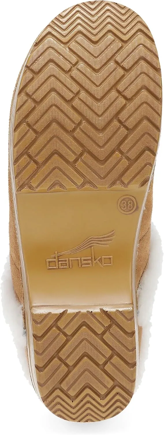 Dansko Pro Cozy Slip-On Clogs for Women - Rocker Sole and Arch Support for Comfort - Shearling Trim Details