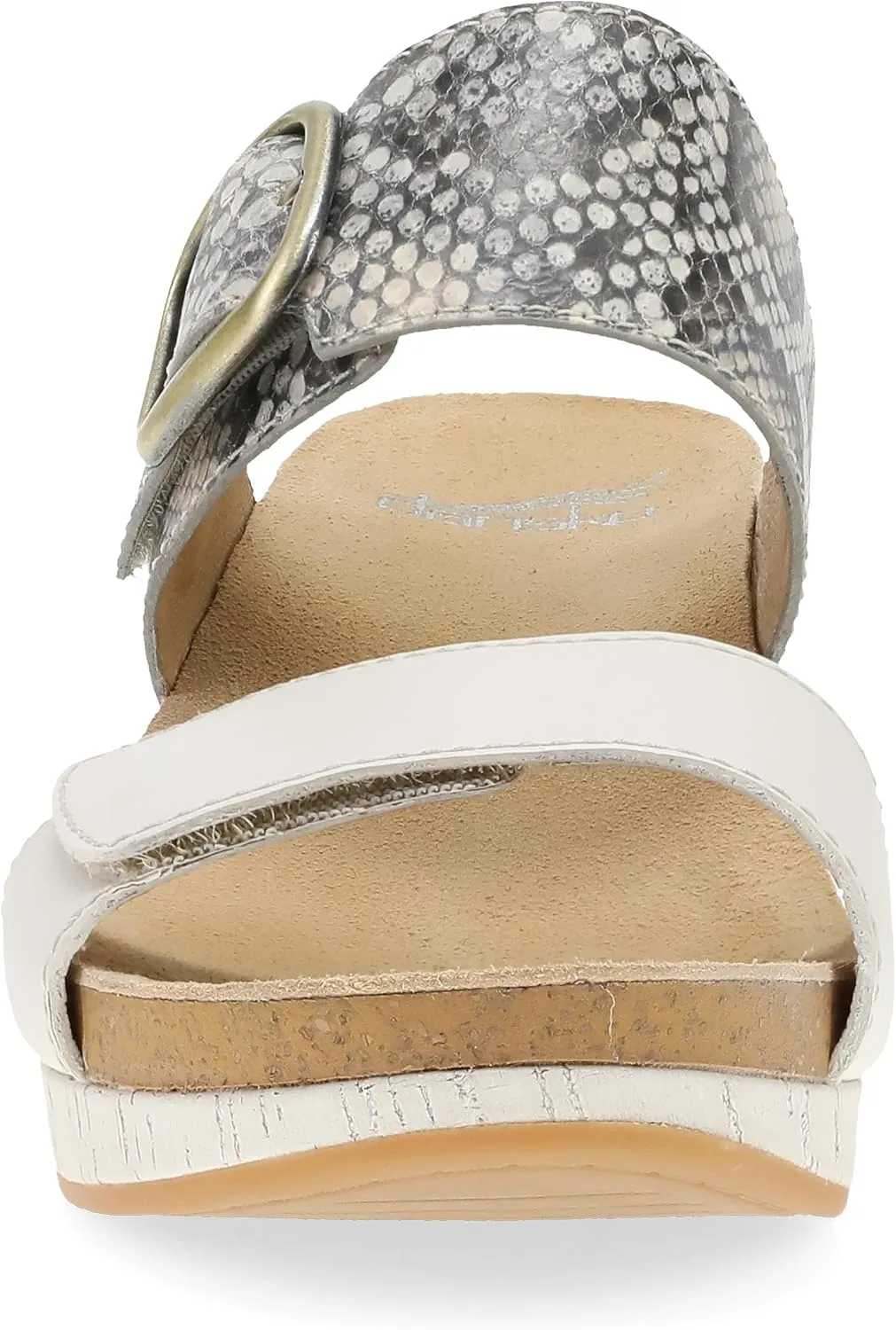 Dansko Shannon Slip-On Wedge Sandal for Women - Cork/EVA Wedge with Arch Support -Fully Adjustable Straps-Versatile Casual to Dressy Footwear