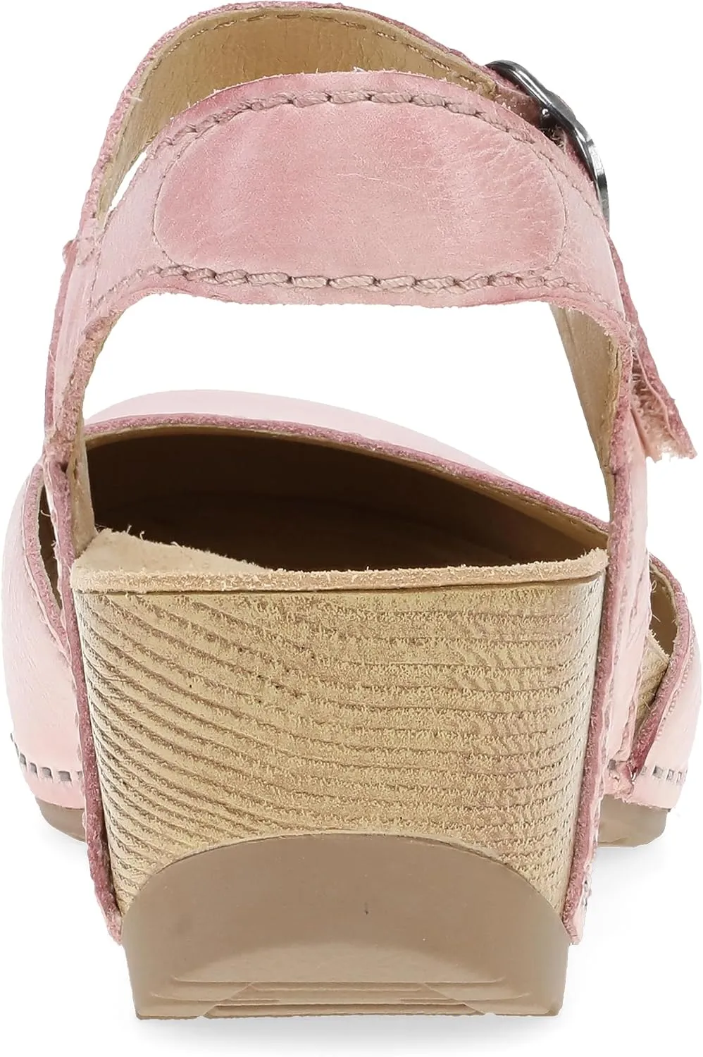 Dansko Tiffani Wedge Sandal for Women - Cushioned, Contoured Footbed for All-Day Comfort and Support - Hook & Loop Strap with Buckle Detail - Lightweight Rubber Outsole