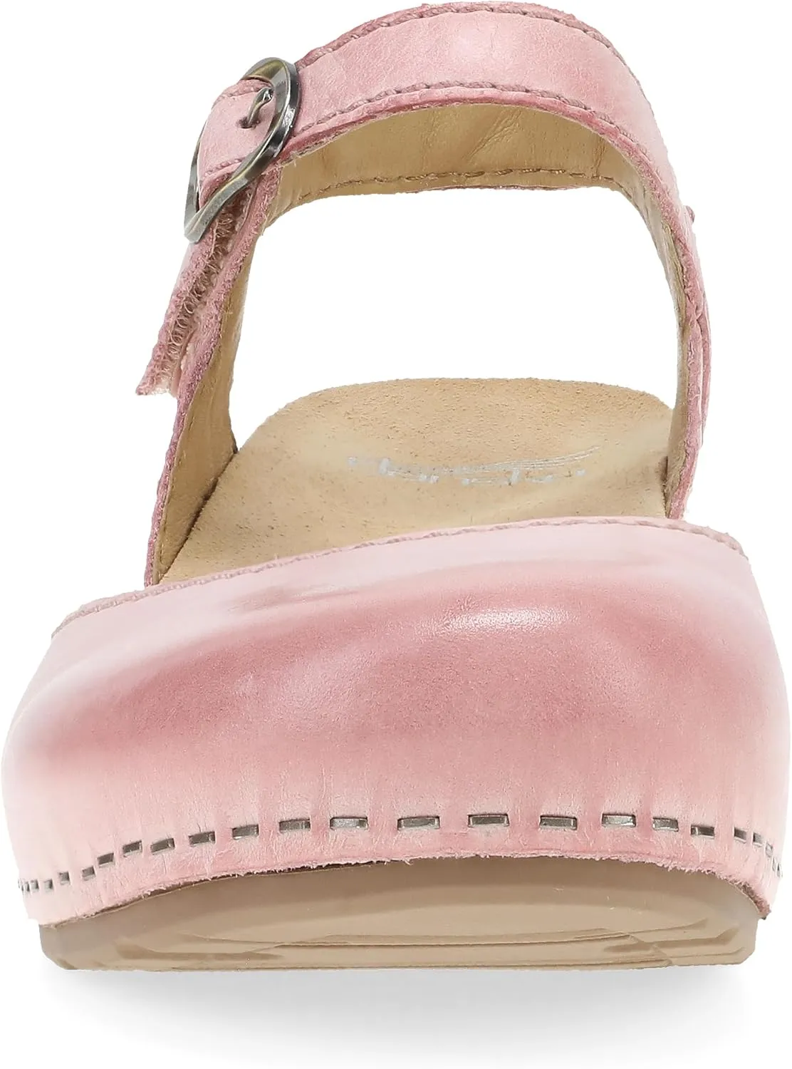 Dansko Tiffani Wedge Sandal for Women - Cushioned, Contoured Footbed for All-Day Comfort and Support - Hook & Loop Strap with Buckle Detail - Lightweight Rubber Outsole