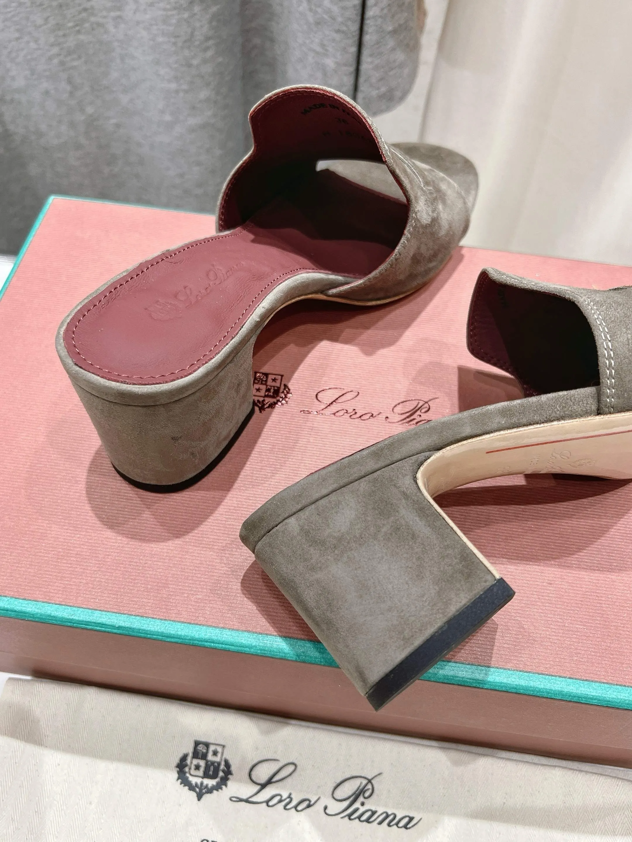 Dark Grey Heel Sandal Velvet