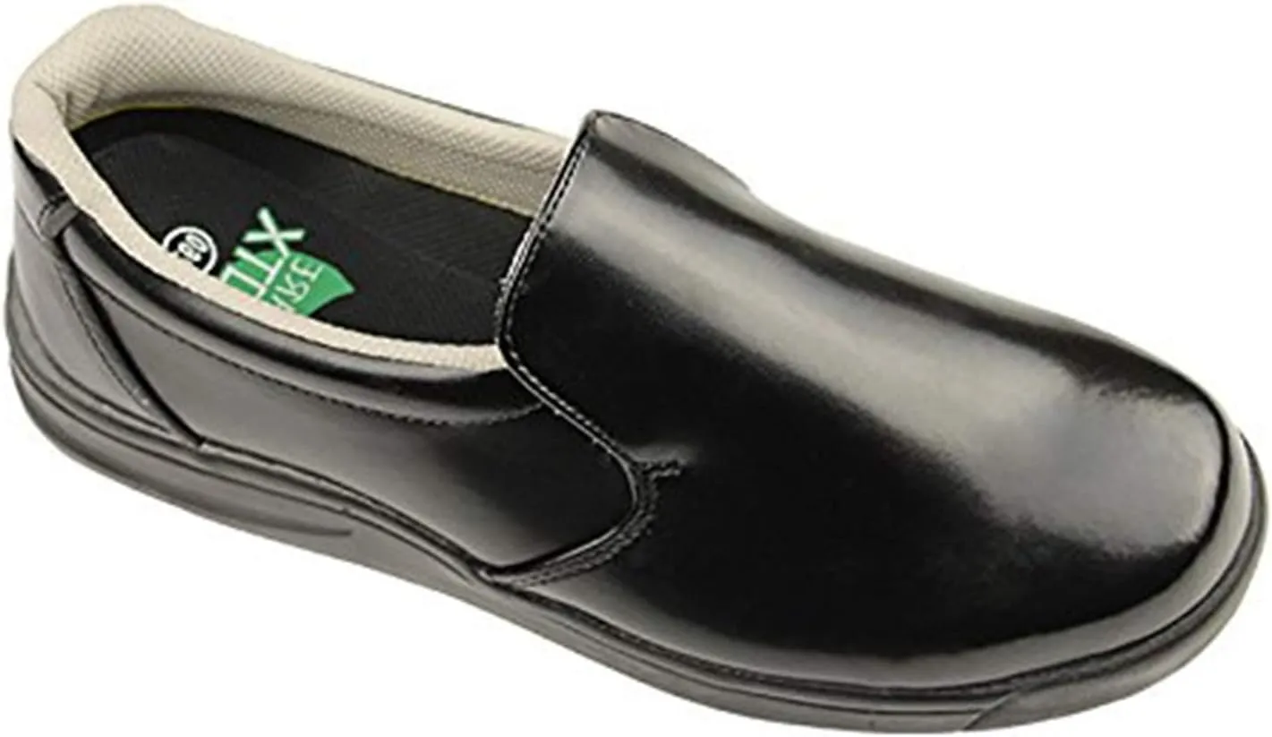 DDTX Slip Oil Resistant Slip-on Mens Work Shoes Black/White
