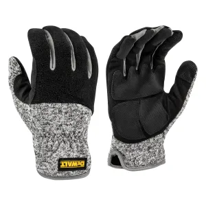 DEWALT DPG751 Unisex Padded Palm Fleece Slip-On Cold Weather Glove with Touchscreen - Black/Gray - Size X-Large