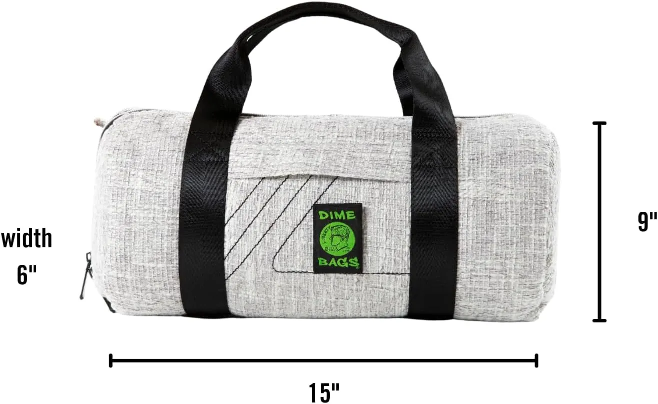 Dime Bags - Padded Duffle Tube, Durable Hemp Blend (15 Inch, Concrete)