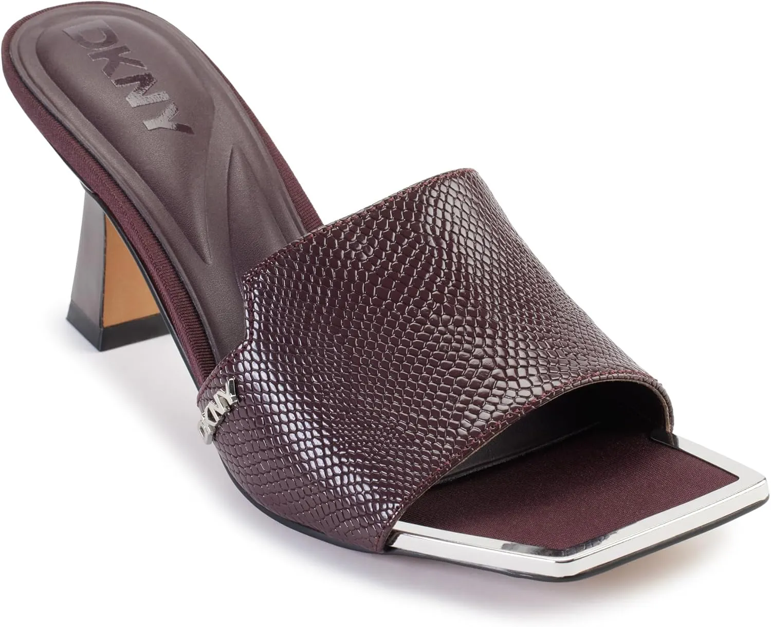 DKNY Women's Block Heel Square Toe Kailyn-Sandal Mule Heeled