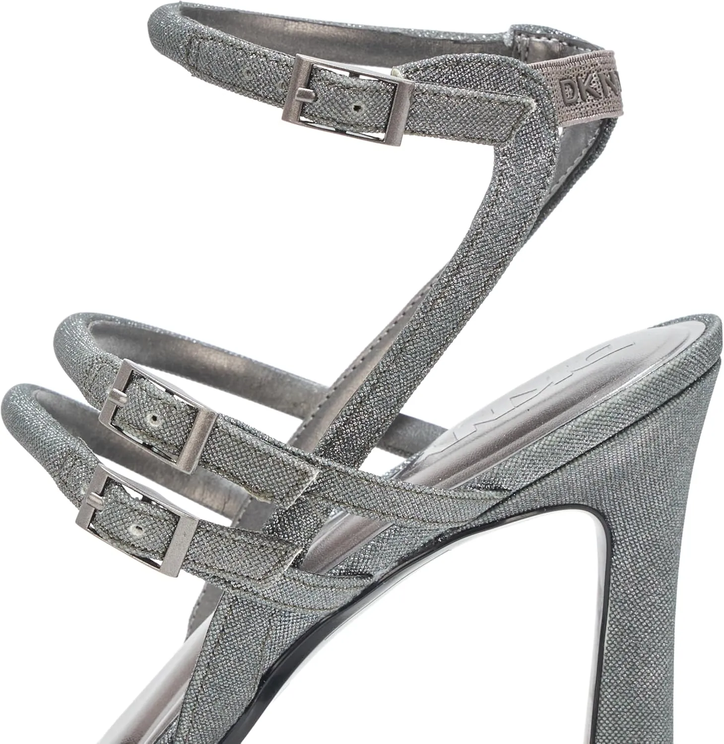 DKNY Women's Cyril Evening Double Belt Strap Heeled Pump Sandal