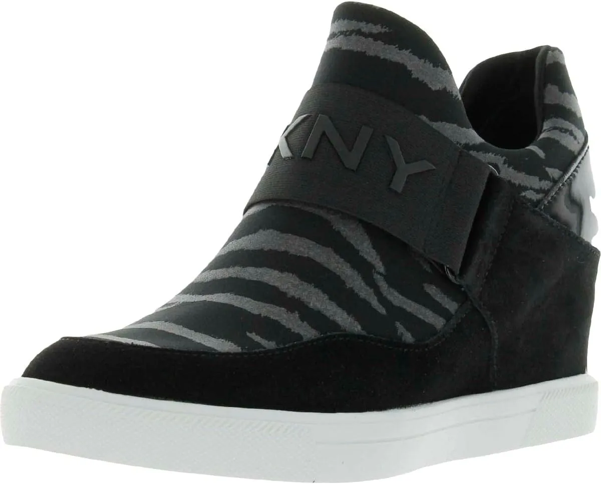 DKNY Women's High Top Slip-On Wedge Sneaker