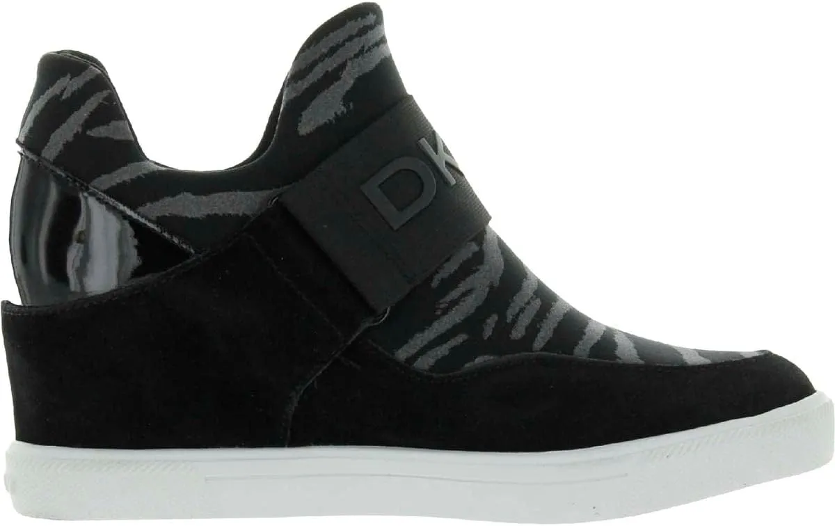 DKNY Women's High Top Slip-On Wedge Sneaker