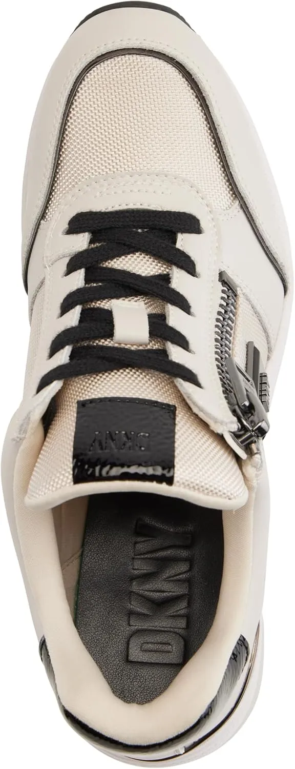 DKNY Women's Kai Lace Up Wedge Sneaker