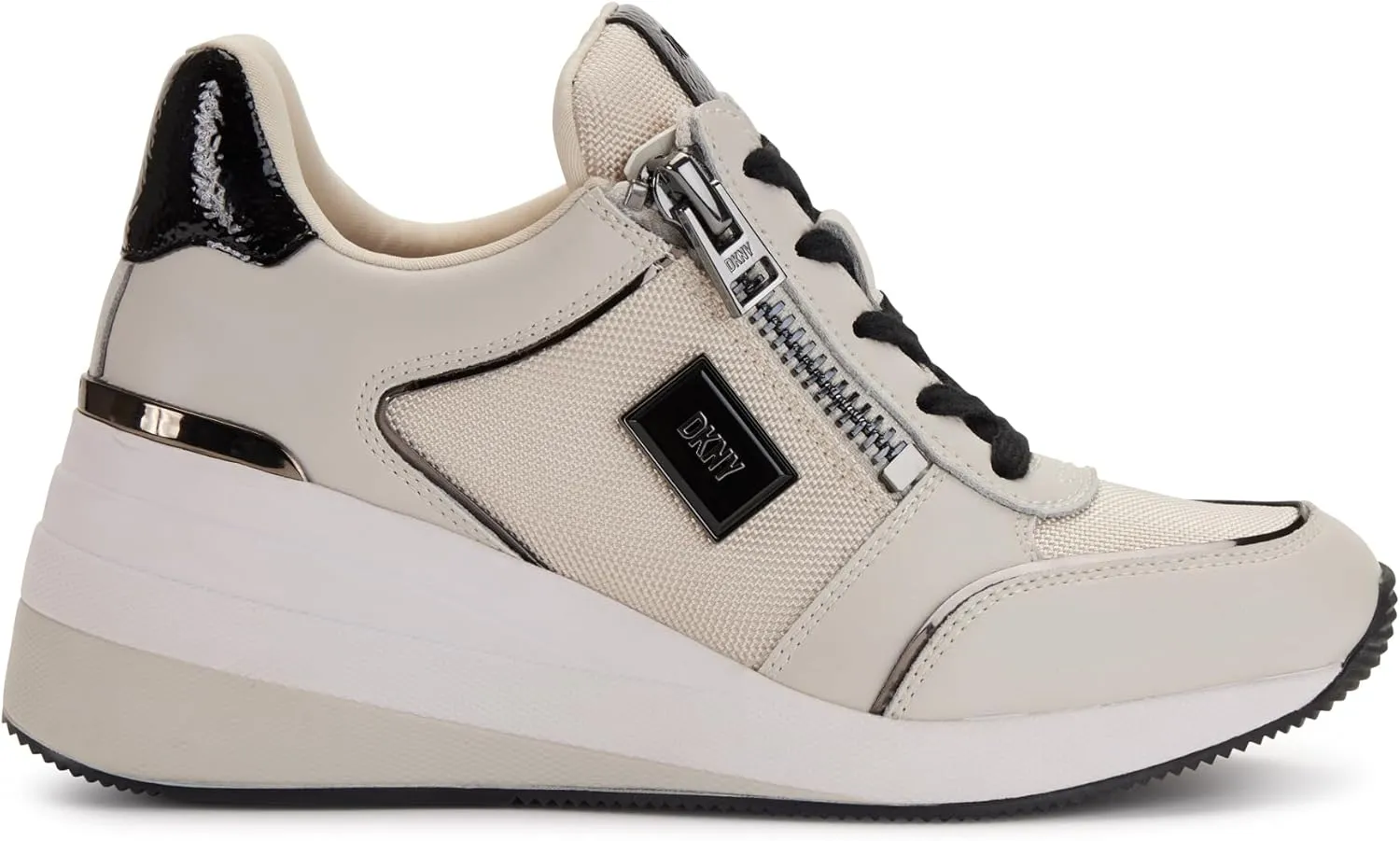 DKNY Women's Kai Lace Up Wedge Sneaker