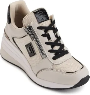 DKNY Women's Kai Lace Up Wedge Sneaker