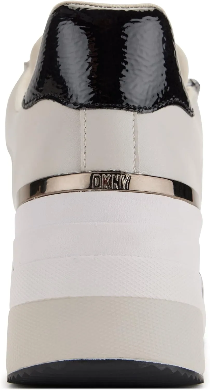 DKNY Women's Kai Lace Up Wedge Sneaker