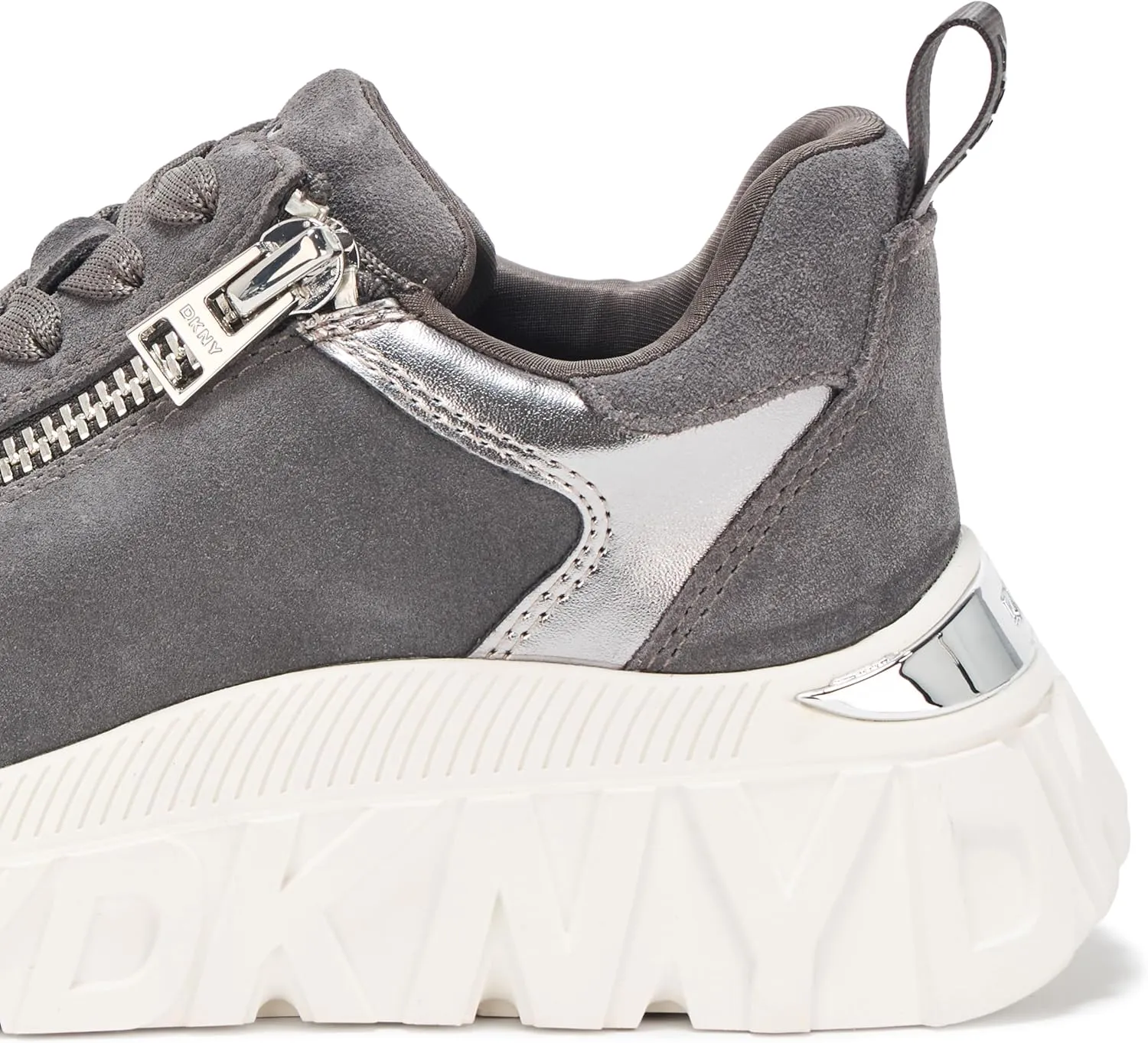 DKNY Women's Lakelyn Platform Sneaker with Side Zipper