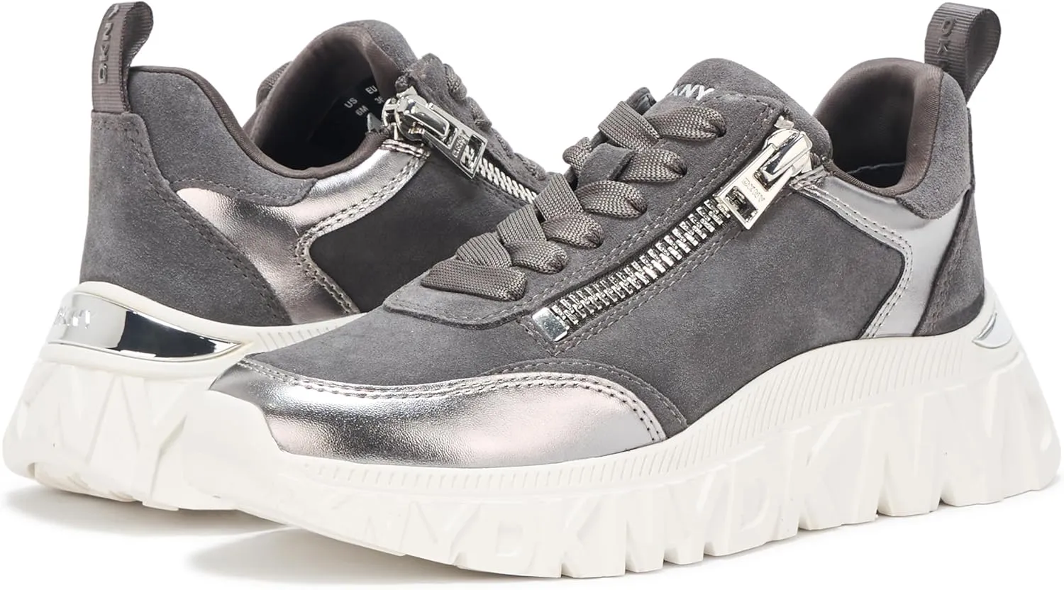 DKNY Women's Lakelyn Platform Sneaker with Side Zipper