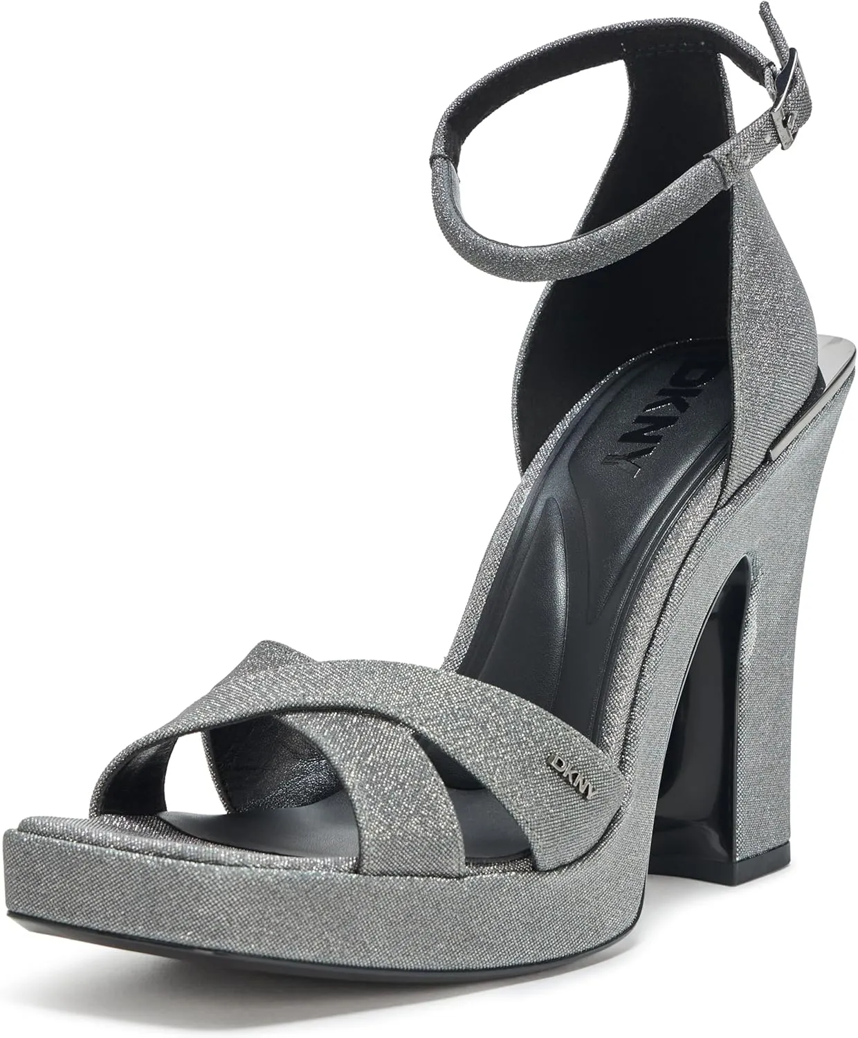 DKNY Women's Linda Platform Ankle Strap Block Heel Heeled Sandal