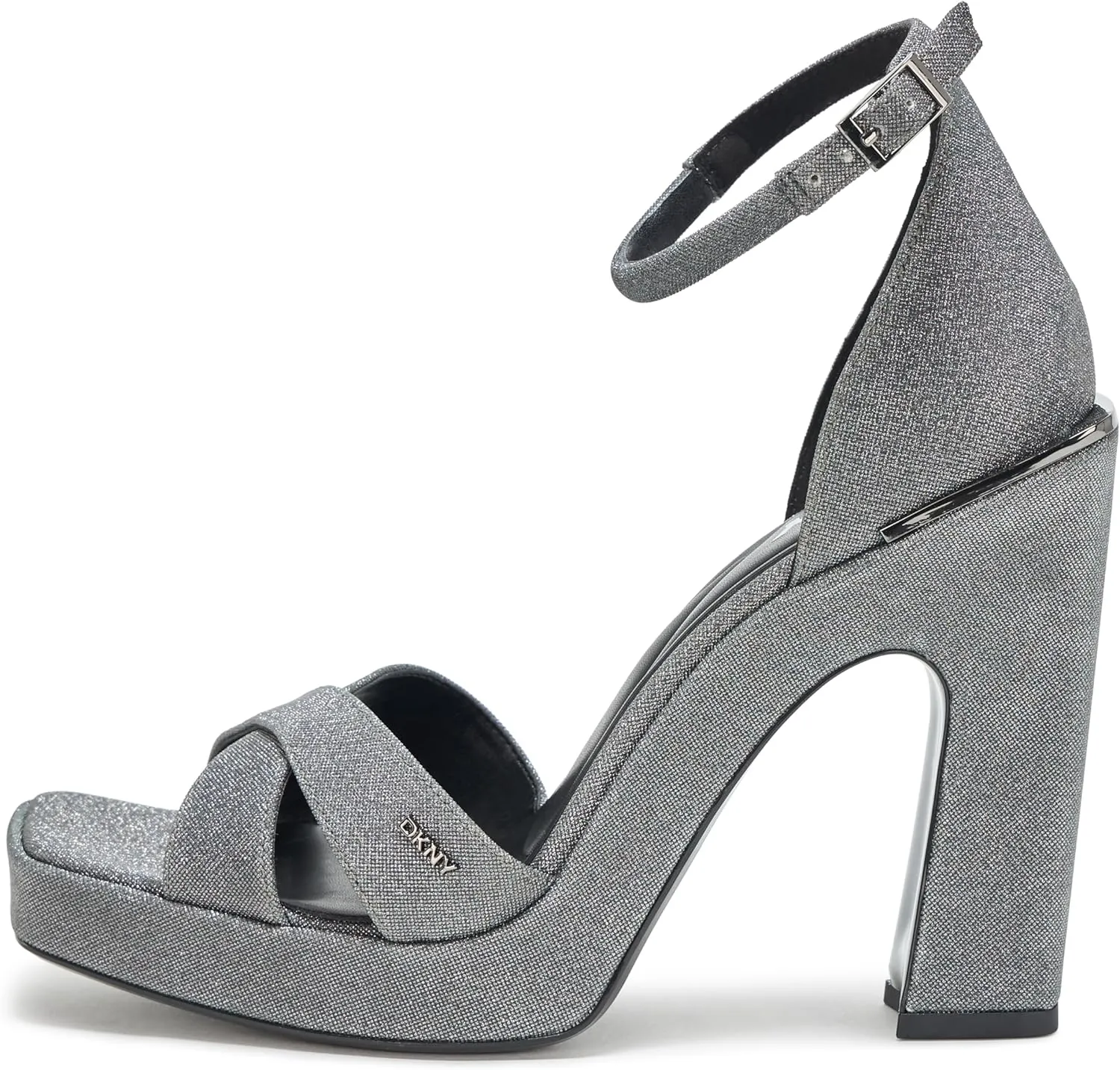 DKNY Women's Linda Platform Ankle Strap Block Heel Heeled Sandal