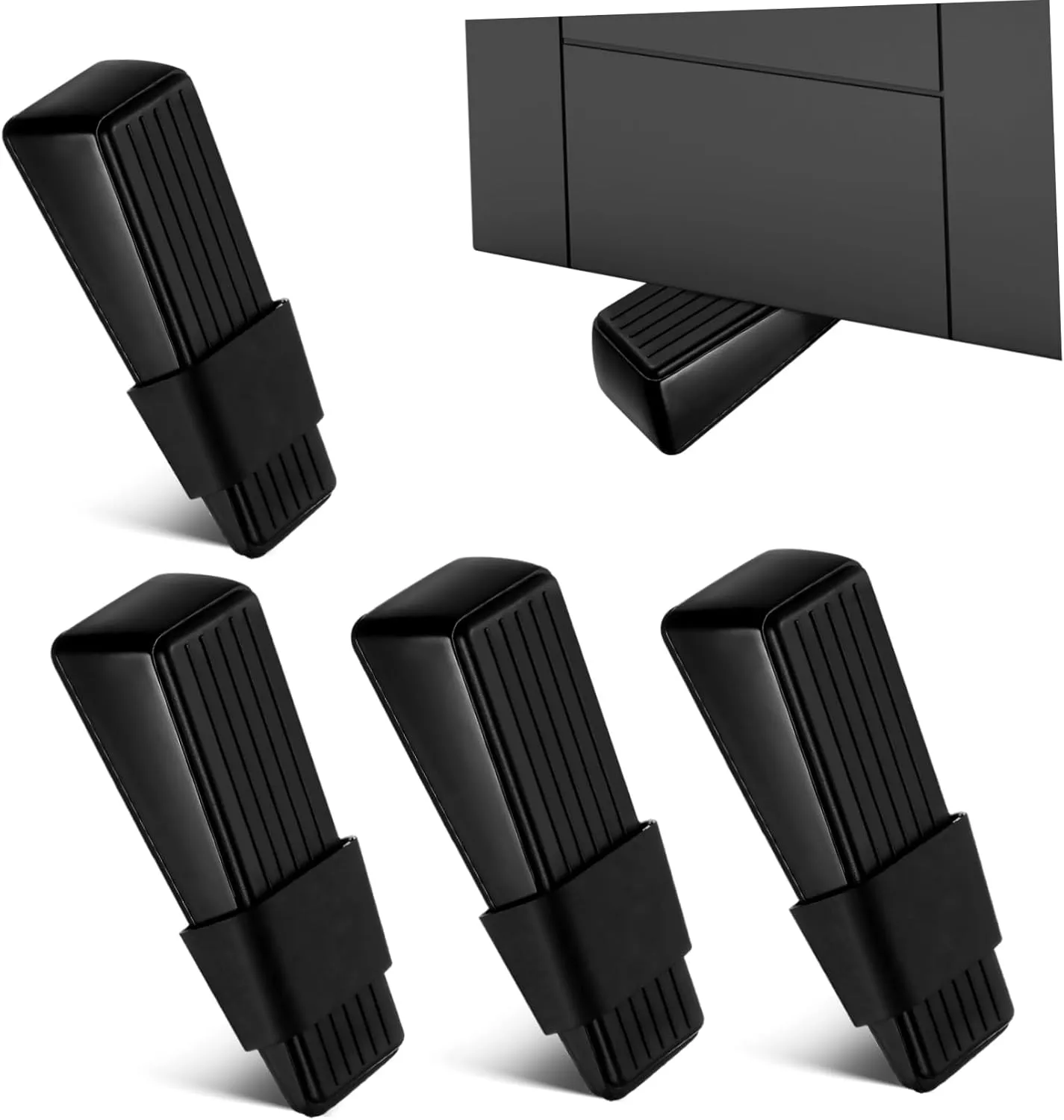 DOITOOL 4 Pcs Door Wedge Stopper for Home Door Stops Wall Protector to Prevent Damage Versatile Use Homes Offices and Hotels
