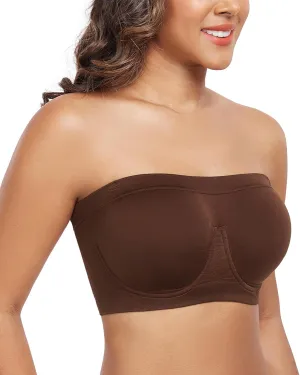 DotVol Women's Underwire Bralette Non Padded Bandeau Tube Top Multiway Bra