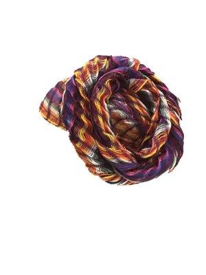 Double Wide Sheer Headwrap Scarf Handwoven No-Slip Breathable See Through Open Net Weave Jeweltone
