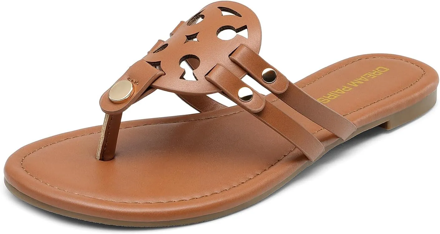 DREAM PAIRS Flip Flops for Women Comfortable Thong Flat Sandals for Summers Dress Beach