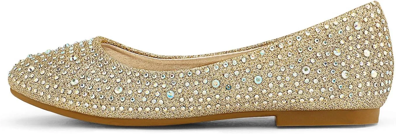 DREAM PAIRS Girls Dress Shoes Slip on Ballerina Flats for Wedding/Party