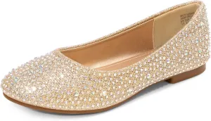 DREAM PAIRS Girls Dress Shoes Slip on Ballerina Flats for Wedding/Party