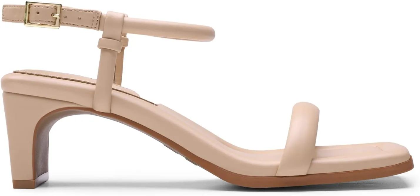 DREAM PAIRS Womens Heels Open Toe Ankle Strap Square Cute Wedding Party Sandal Comfort Dress Shoes