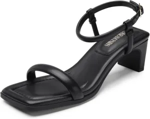 DREAM PAIRS Womens Heels Open Toe Ankle Strap Square Cute Wedding Party Sandal Comfort Dress Shoes