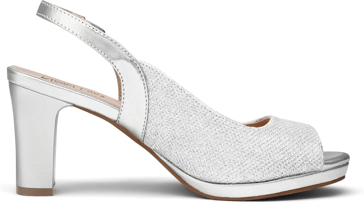 DREAM PAIRS Women’s Sexy High Chunky Heels Peep Toe Platform Block Slingback Dress Pumps Shoes