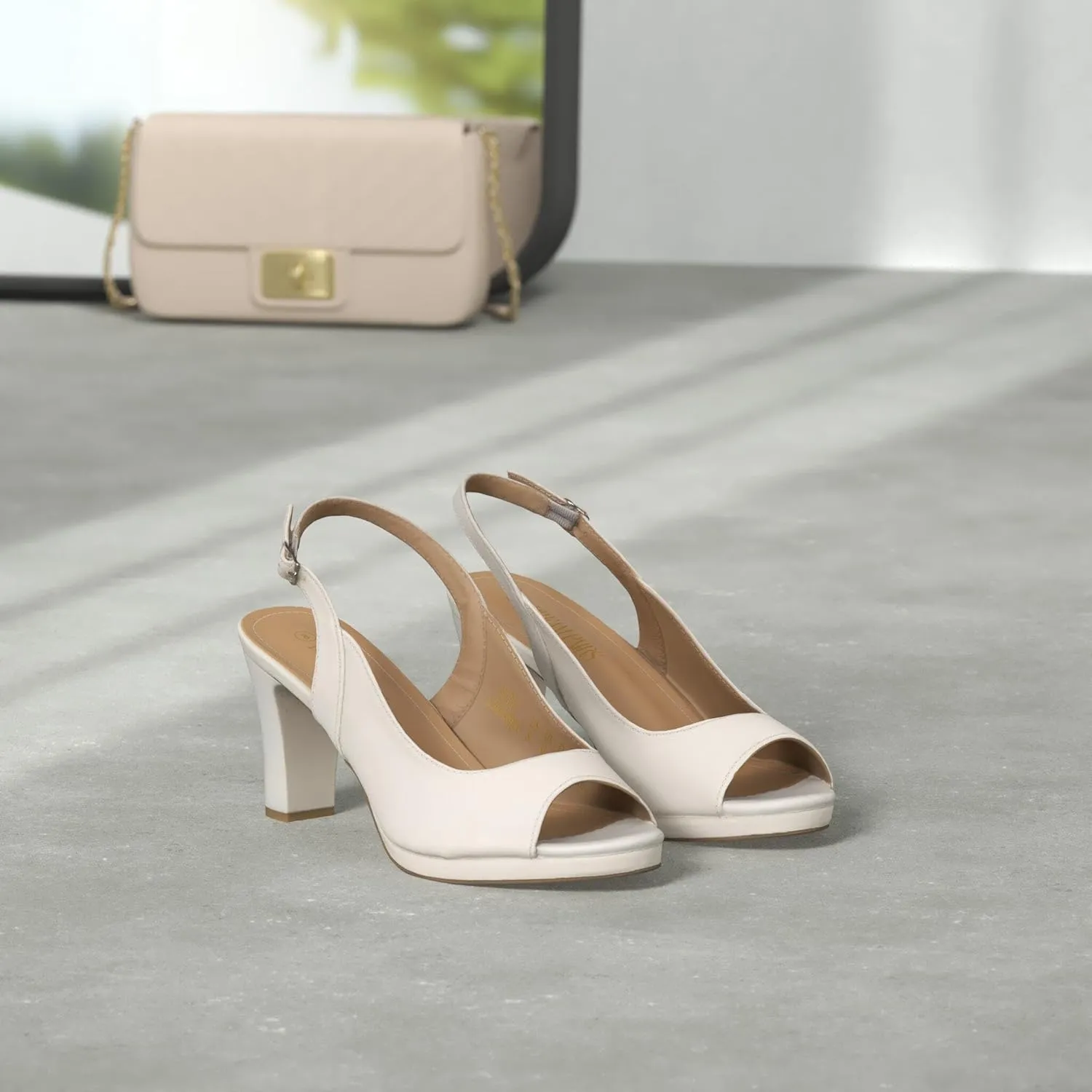 DREAM PAIRS Women’s Sexy High Chunky Heels Peep Toe Platform Block Slingback Dress Pumps Shoes