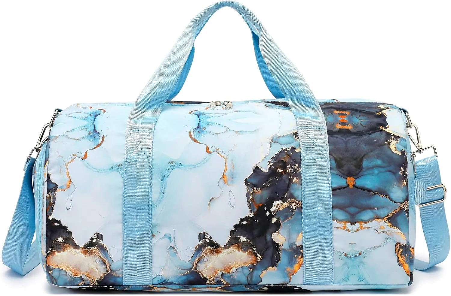 Duffle Bag for Gym Sports Women Girls Workout Travel Bag Weekender with Shoe Compartment and Wet Pocket