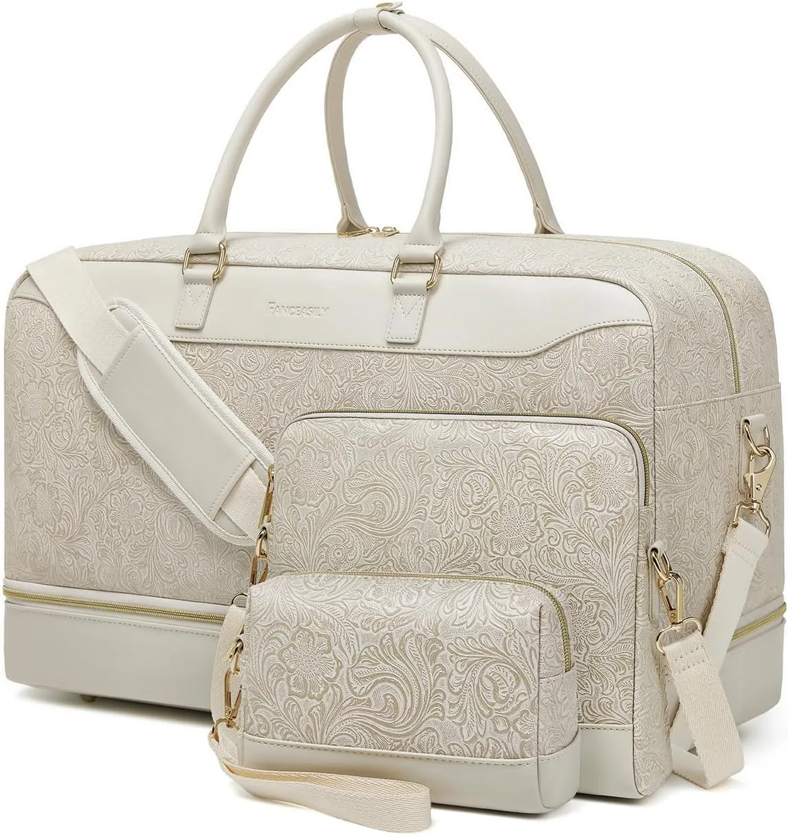 Duffle Bag for Travel,Weekender Bags for Women with Toiletry Bag,Carry On Overnight Bag,40L Gym Bags for Women,Personal Item Travel Bag with Shoe Compartment