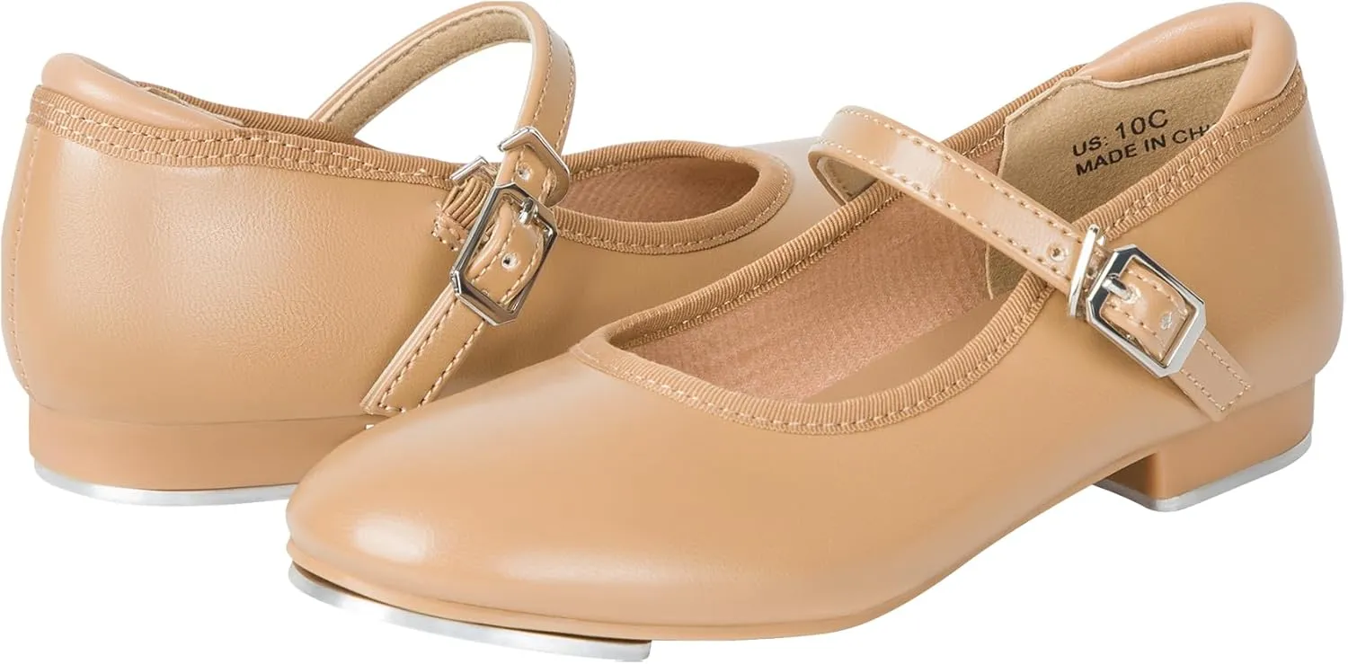 Dynadans Unisex-Child Slide Buckle Strap Tap Shoe Mary Jane Flat