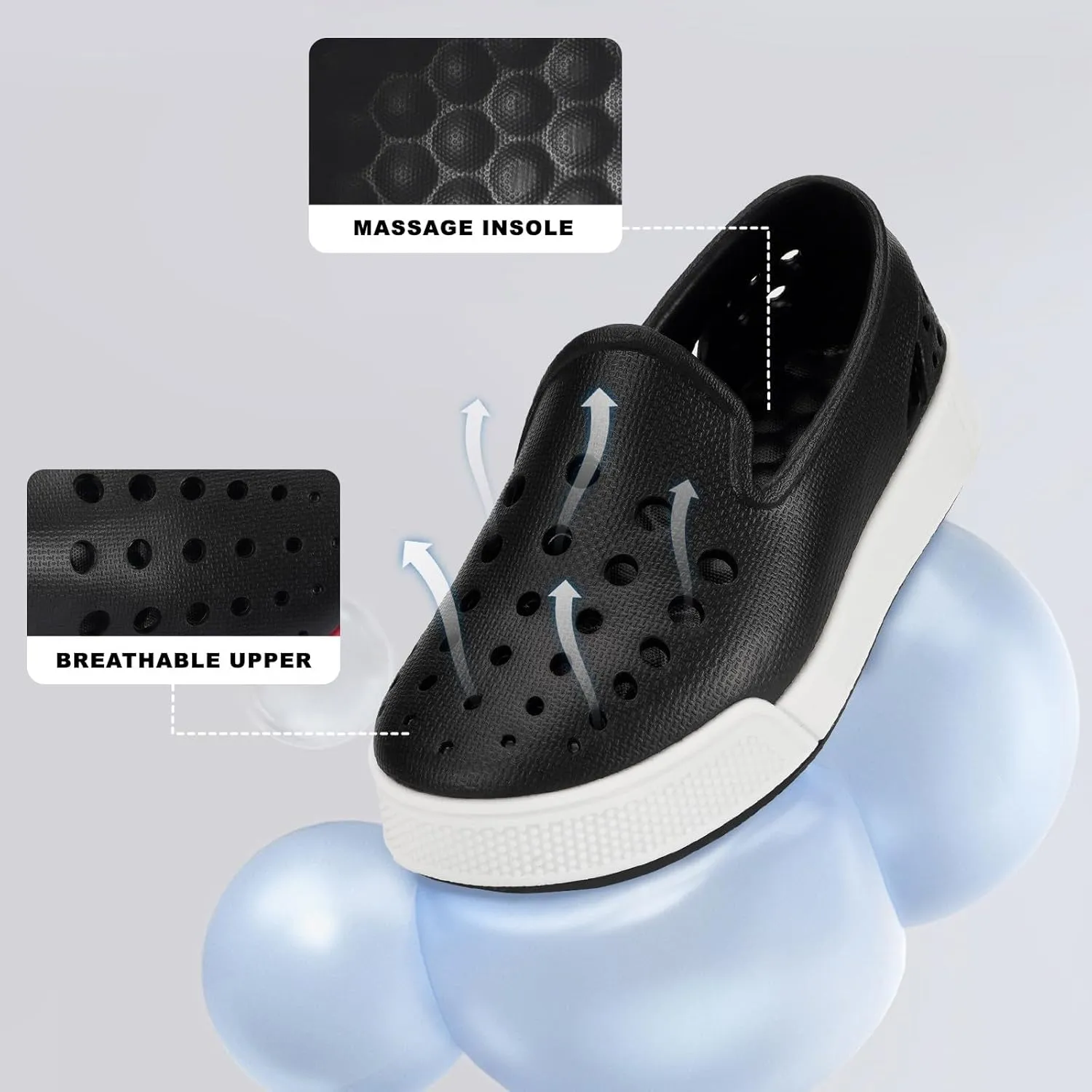 Eagsouni Kids Water Shoes Toddler Girls Boys Slip-On Sneakers Lightweight Breathable Sandals for Outdoor Indoor