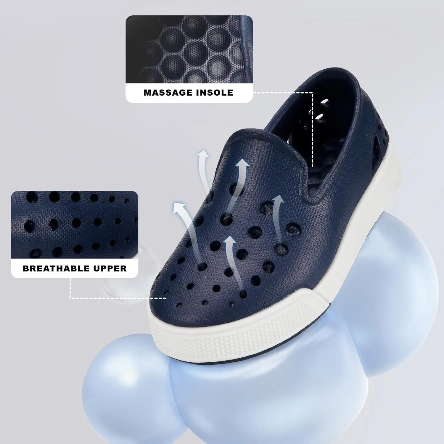 Eagsouni Kids Water Shoes Toddler Girls Boys Slip-On Sneakers Lightweight Breathable Sandals for Outdoor Indoor